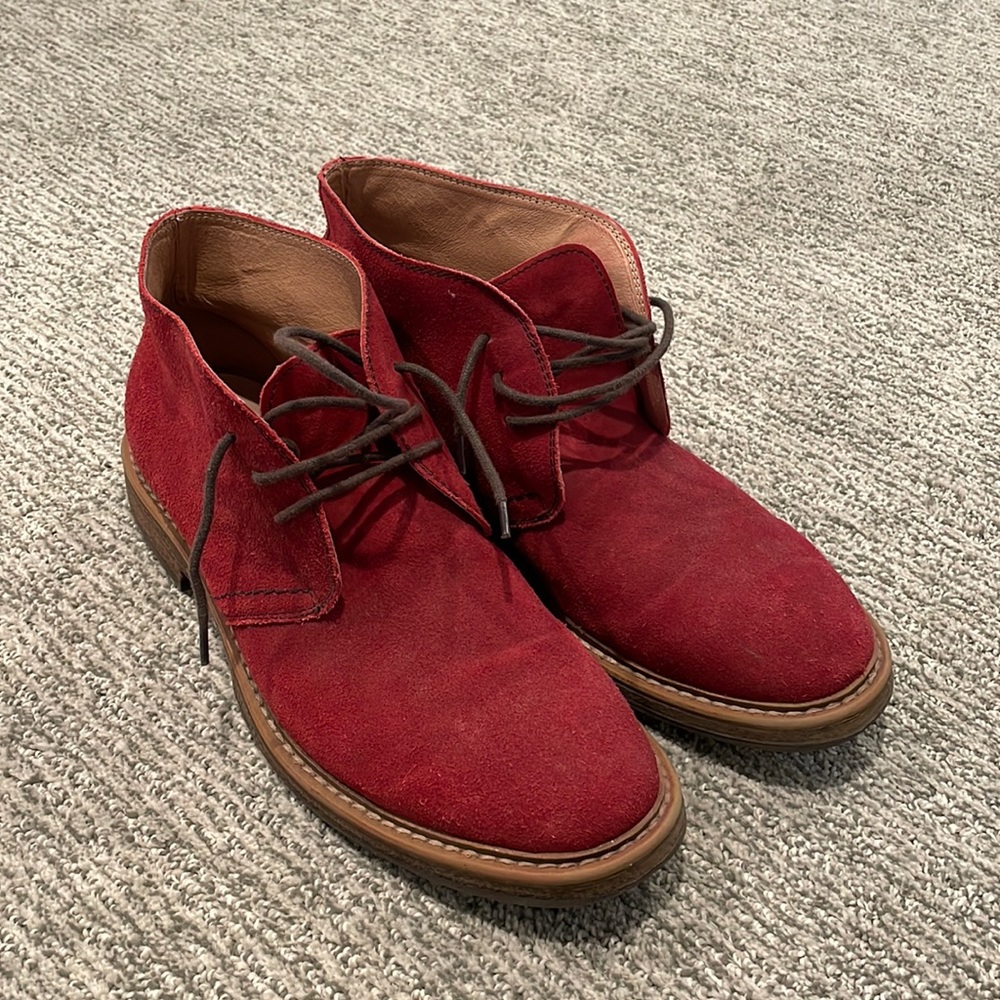1901 Red mens dress shoes